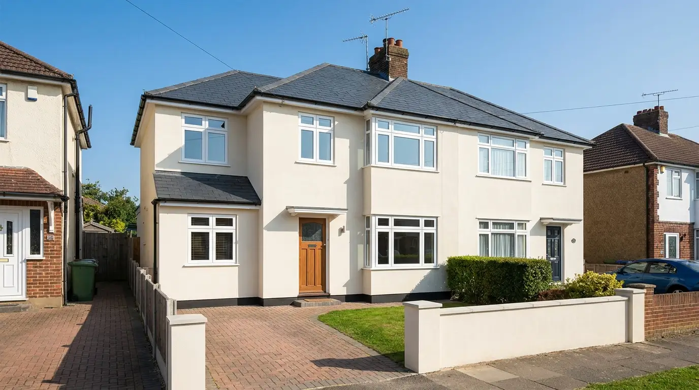 Rendered house exterior